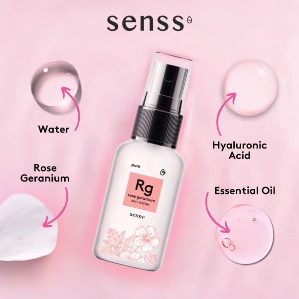 senss rose geranium zen water 250ml