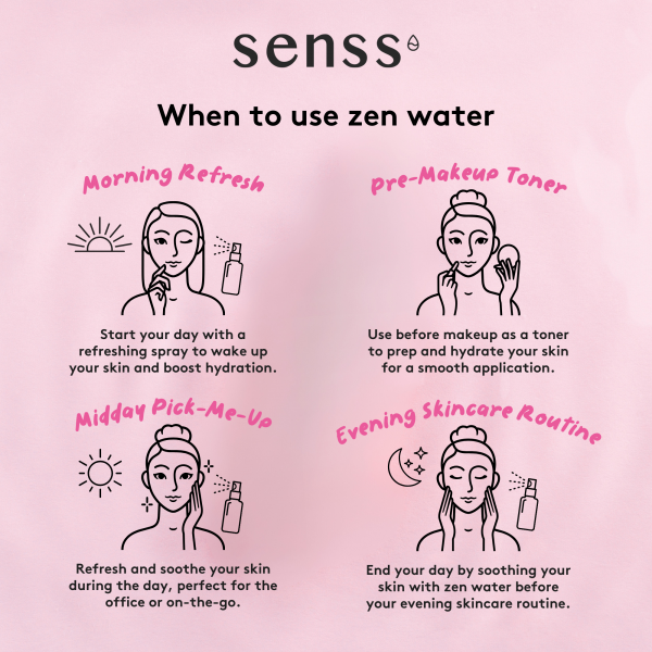 senss rose geranium zen water 250ml